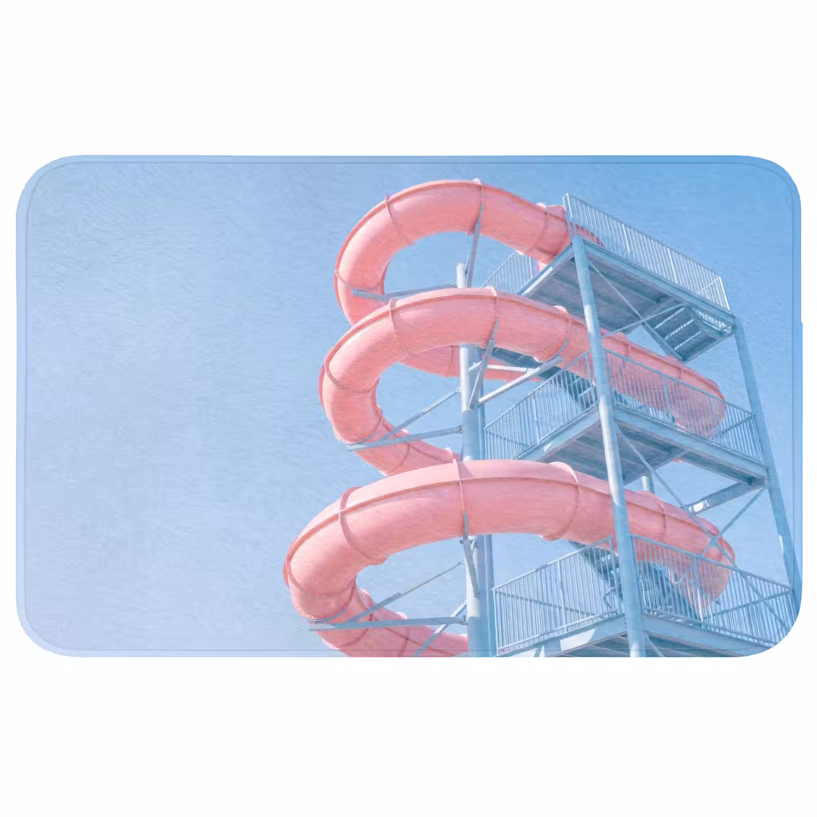 Wc Mat - Glijbaan - Waterpark - Spiraal - Modern - Roze — 1