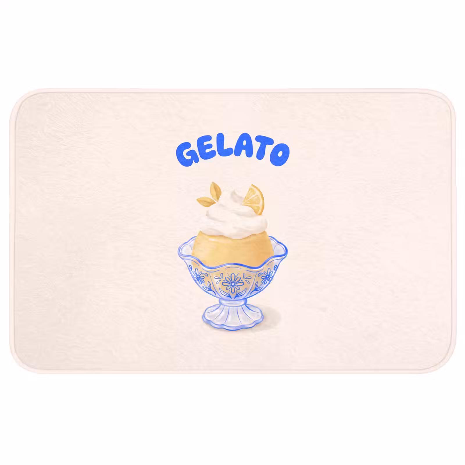 Wc Mat - IJs - Citroen - Illustratie - Geel - Dessert — 1