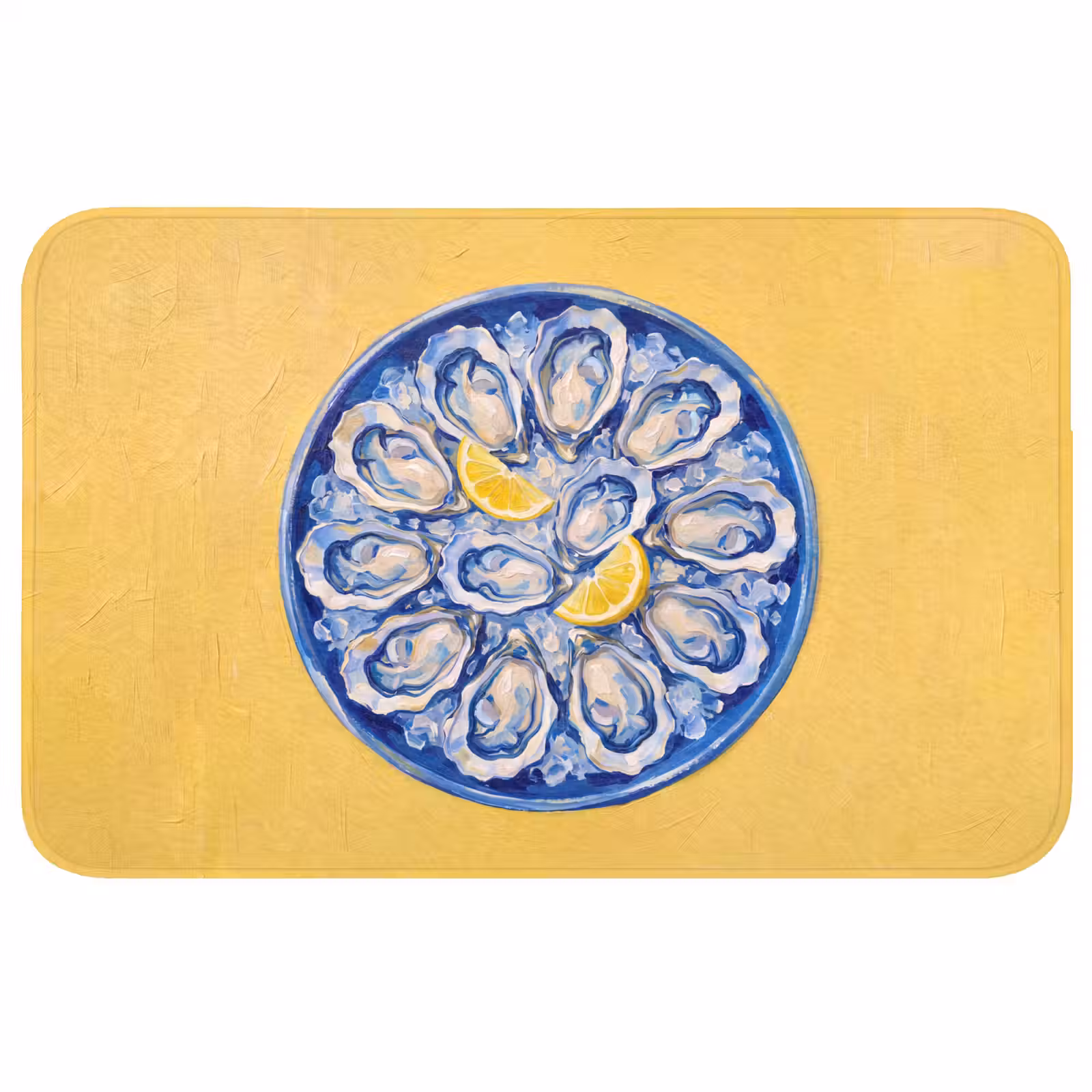 Wc Mat - Oesters - Citroen - IJs - Modern - Geel — 1