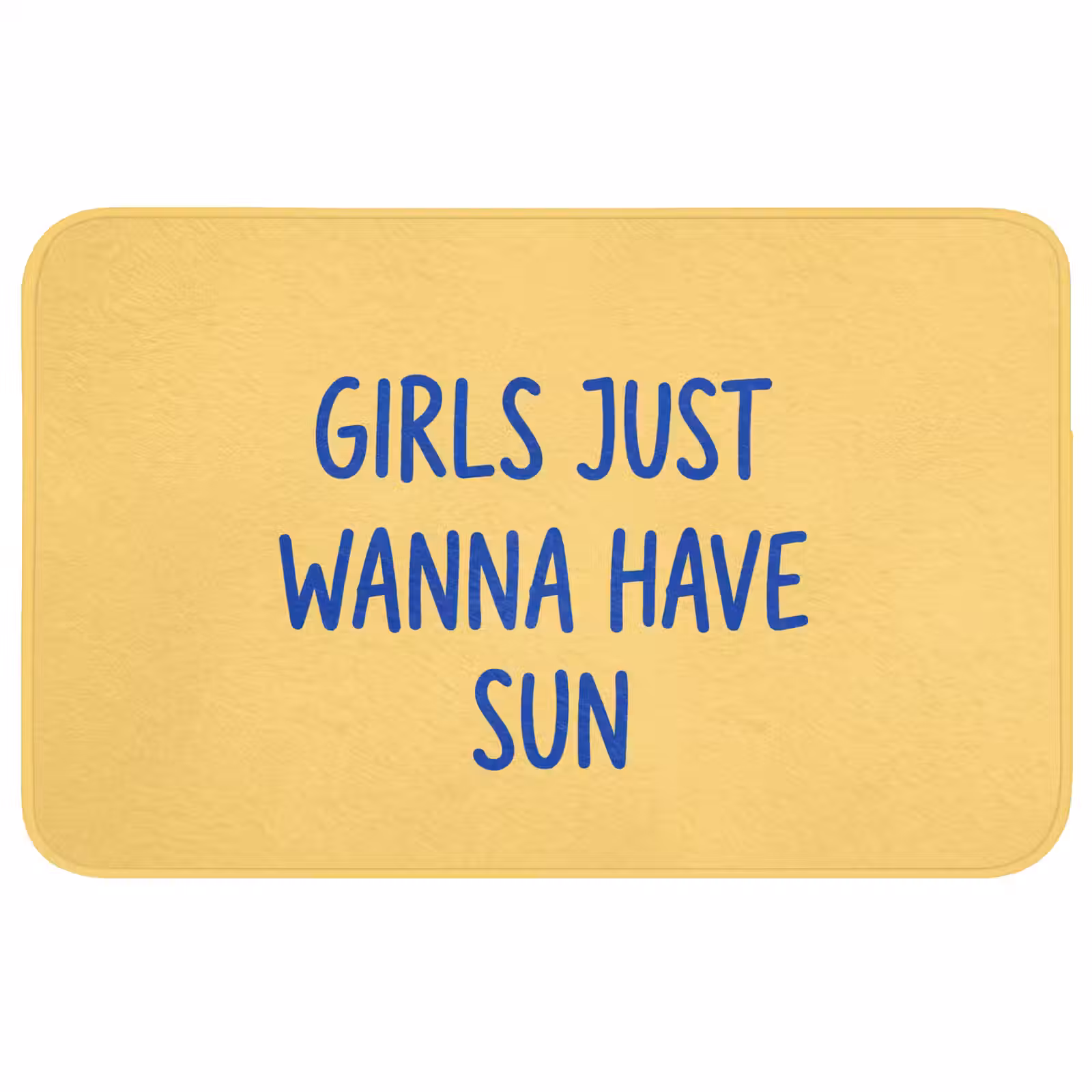 Wc Mat - Tekst - Zon - Zomer - Modern - Geel — 1