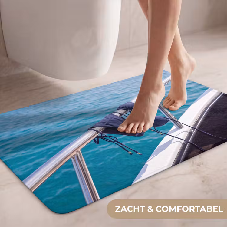 Wc Mat - Bikini - Reling - Zee - Zomer - Blauw — 7