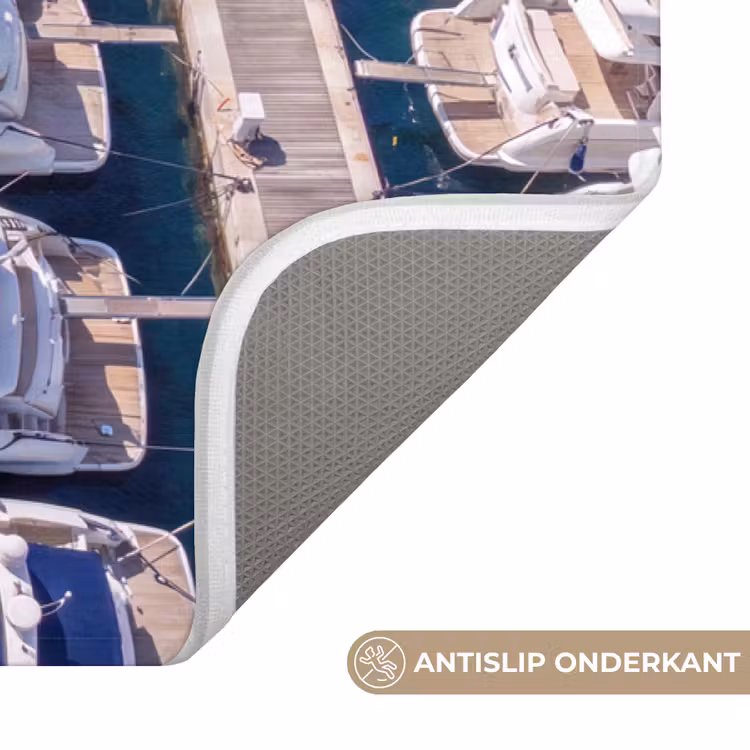 Wc Mat - Boot - Jachthaven - Water - Zomer - Blauw — 3