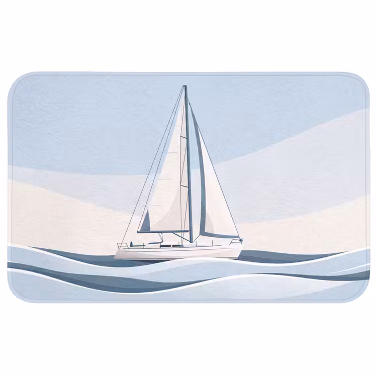 Wc Mat - Boot - Zeil - Zee - Modern - Beige — 1