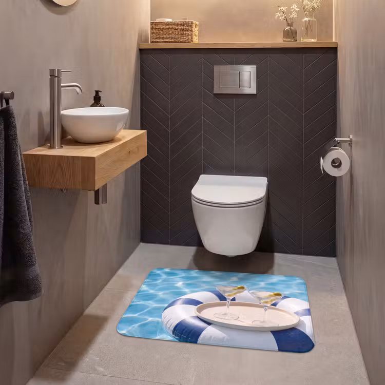 Wc Mat - Cocktail - Zwembad - Zomer - Blauw — 2