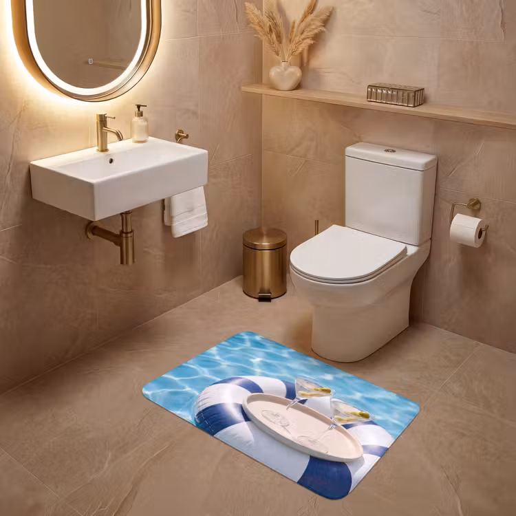 Wc Mat - Cocktail - Zwembad - Zomer - Blauw — 4