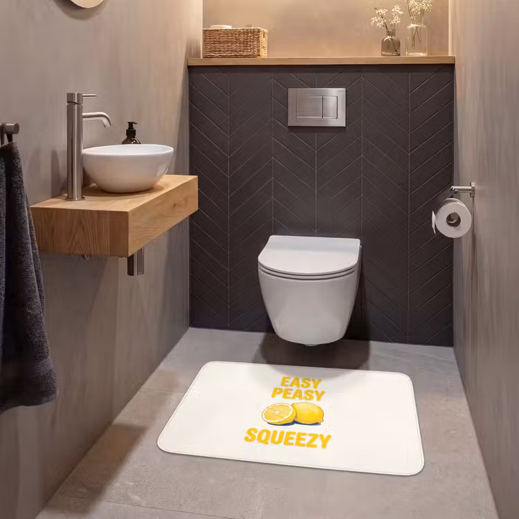 Wc Mat - Eten - Citroenen - Keuken - Illustratie - Geel — 2