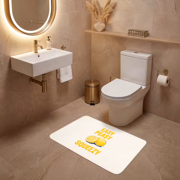 Wc Mat - Eten - Citroenen - Keuken - Illustratie - Geel — 4