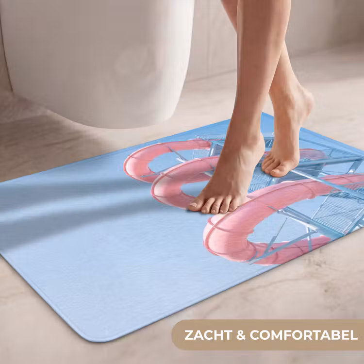 Wc Mat - Glijbaan - Waterpark - Spiraal - Modern - Roze — 7