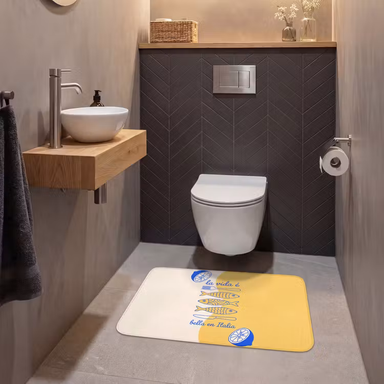 Wc Mat - Italië - Eten - Citroen - Vis - Grafisch — 2