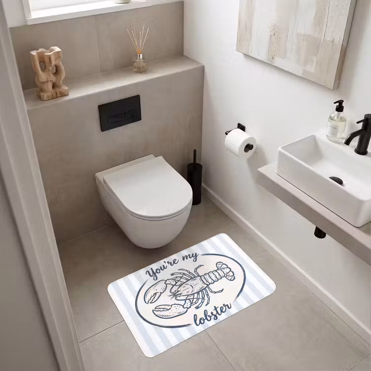 Wc Mat - Kreeft - Illustratie - Liefde - Blauw - Decoratie — 6