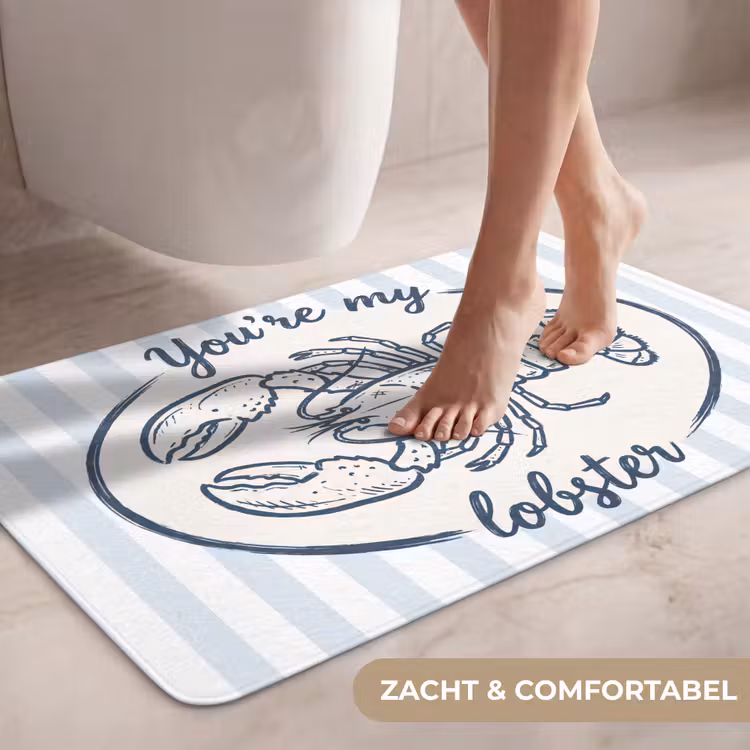 Wc Mat - Kreeft - Illustratie - Liefde - Blauw - Decoratie — 7