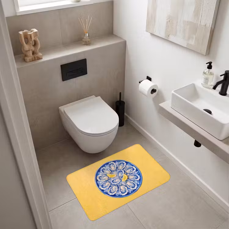 Wc Mat - Oesters - Citroen - IJs - Modern - Geel — 6