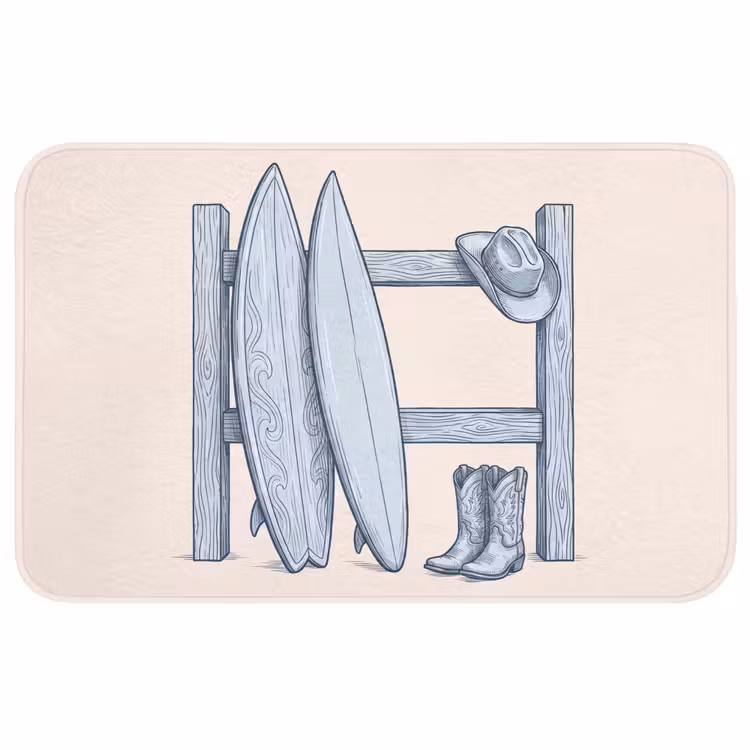 Wc Mat - Recreatie - Kleding - Avontuur - Illustratie - Zomer — 1