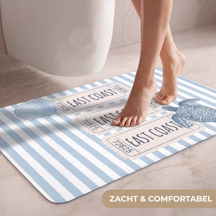 Wc Mat - Schelp - Oceaan - Kust - Blauw - Illustratie — 7