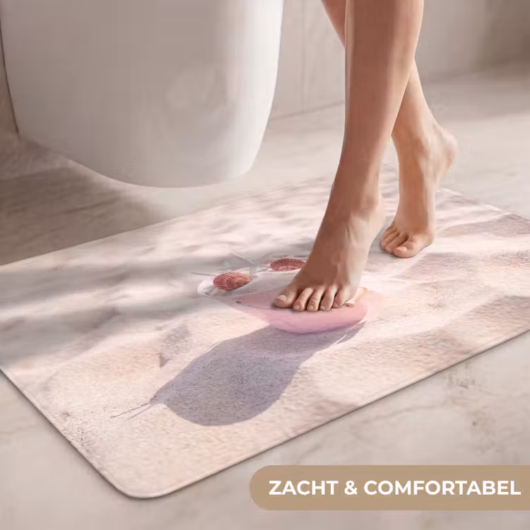 Wc Mat - Strand - Schelpen - Zomer - Roze - Decoratie — 7