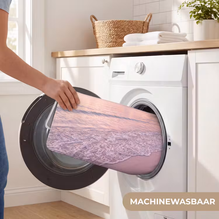 Wc Mat - Strand - Zonsondergang - Natuur - Minimalistisch - Roze — 5