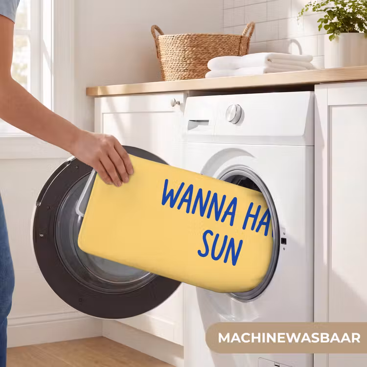 Wc Mat - Tekst - Zon - Zomer - Modern - Geel — 5