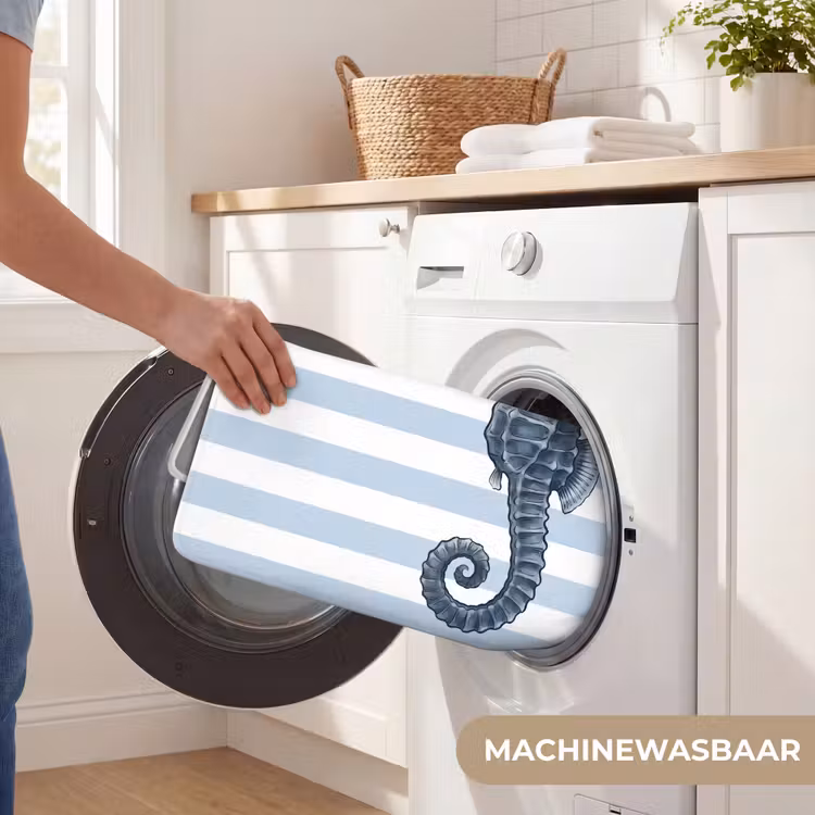 Wc Mat - Vis - Oceaan - Illustratie - Blauw - Strepen — 5