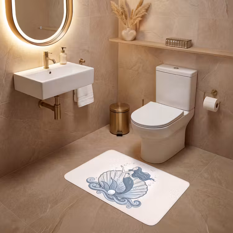 Wc Mat - Zeemeermin - Schelp - Zee - Fantasie - Blauw — 4