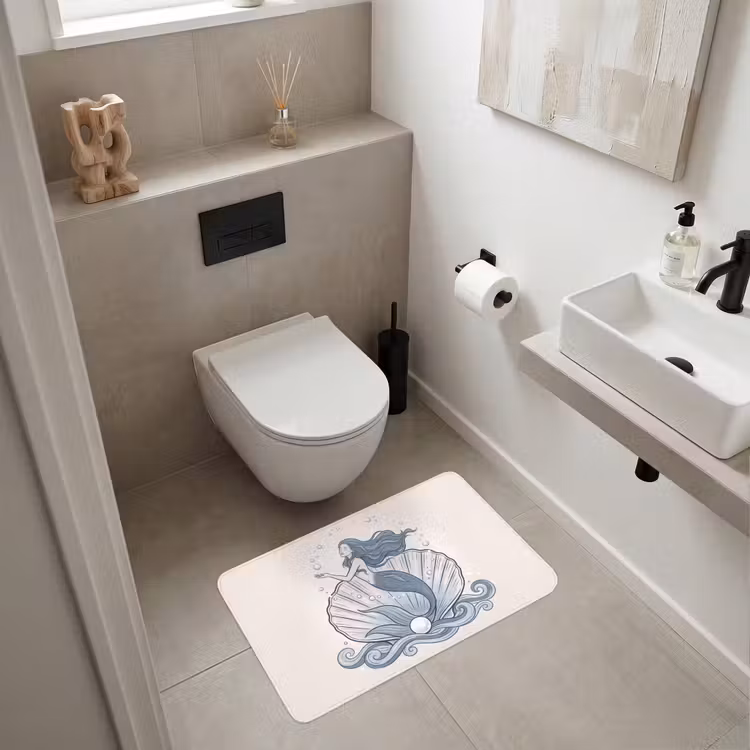 Wc Mat - Zeemeermin - Schelp - Zee - Fantasie - Blauw — 6
