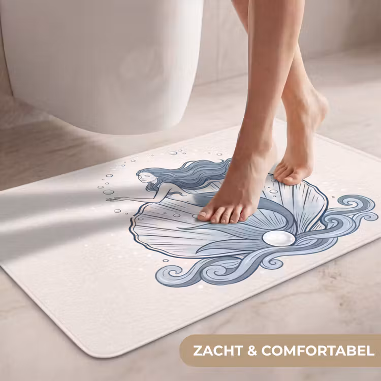 Wc Mat - Zeemeermin - Schelp - Zee - Fantasie - Blauw — 7