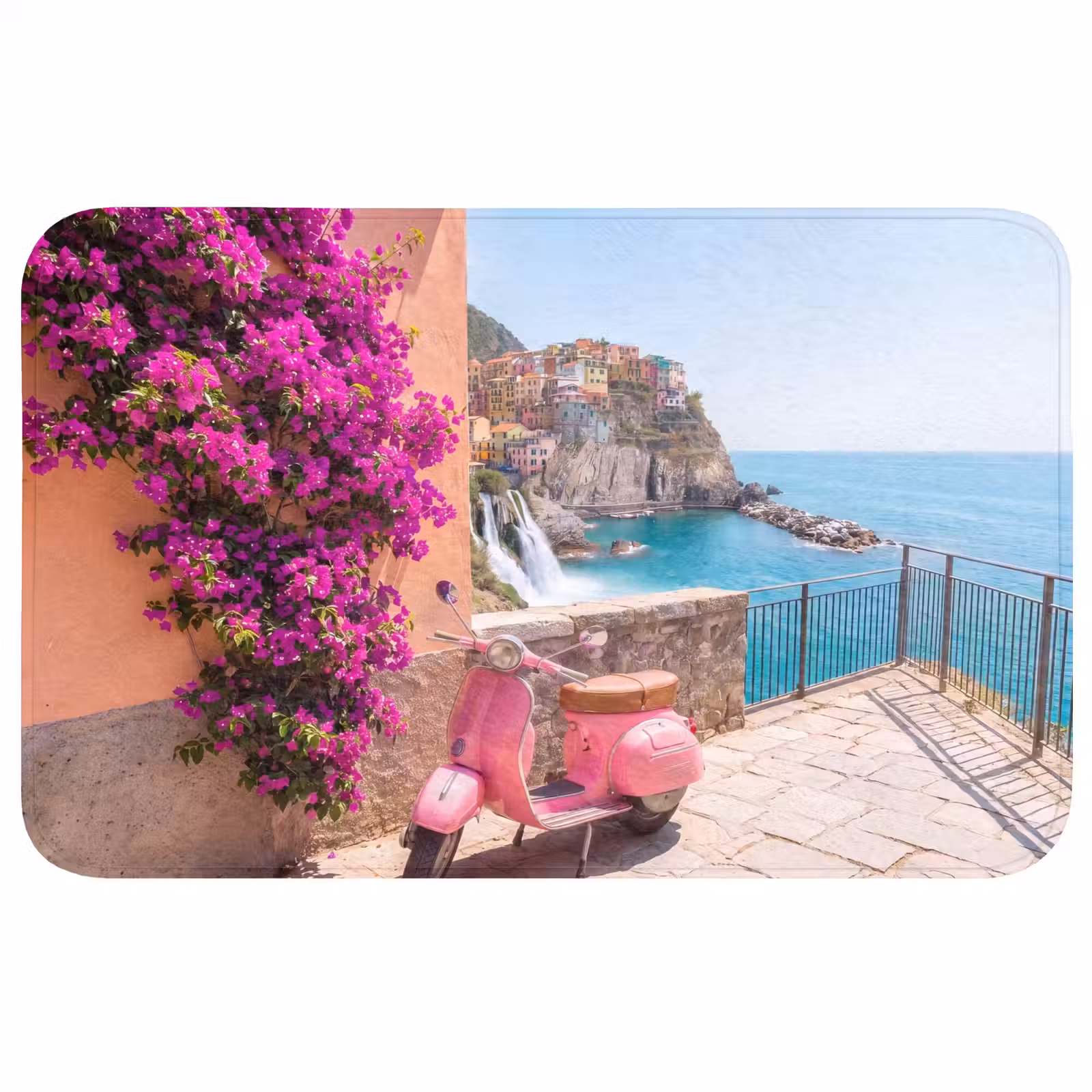 Wc Mat - Voertuig - Roze - Kust - Zomer - Reizen — 1