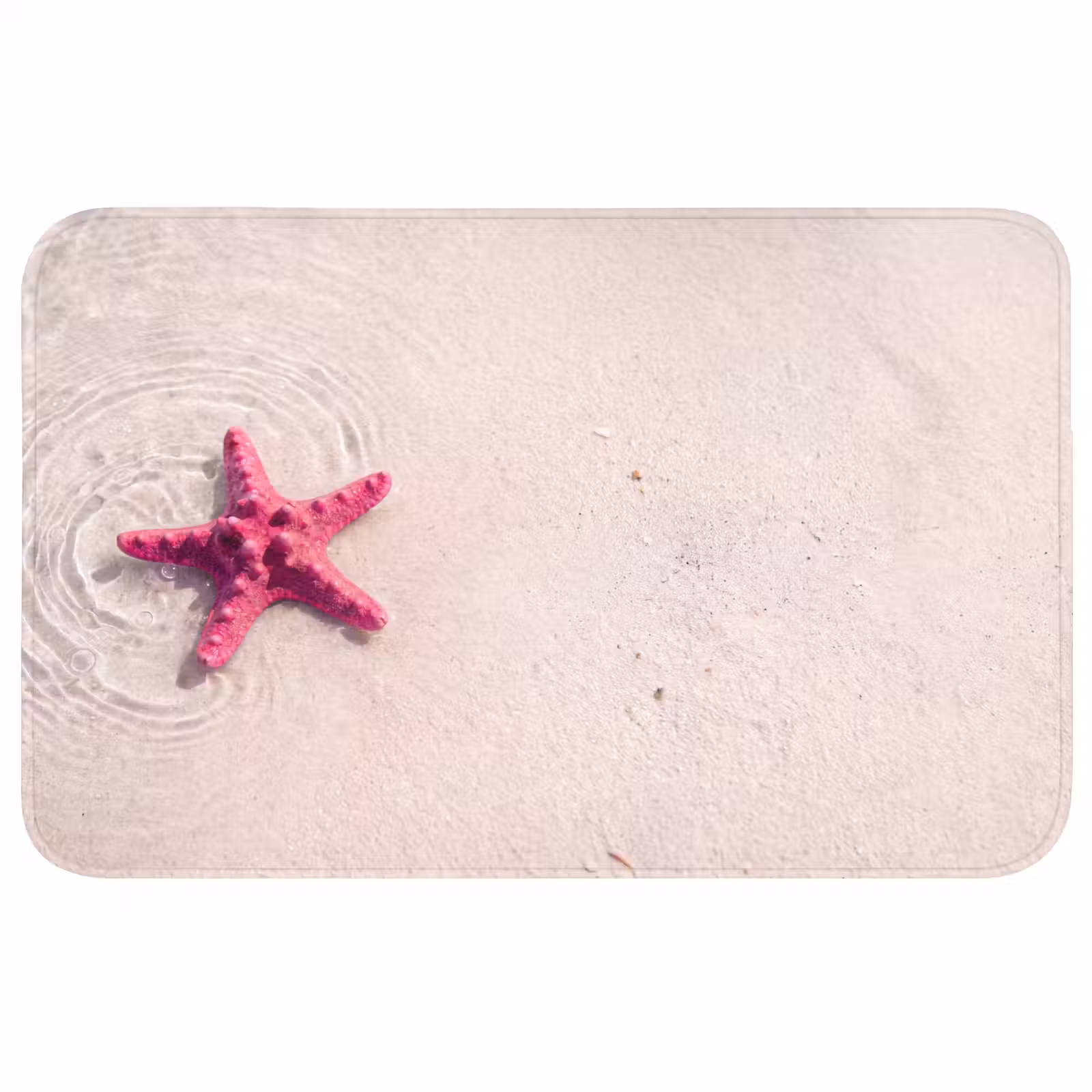 Wc Mat - Zeeleven - Zeester - Strand - Roze - Water — 1