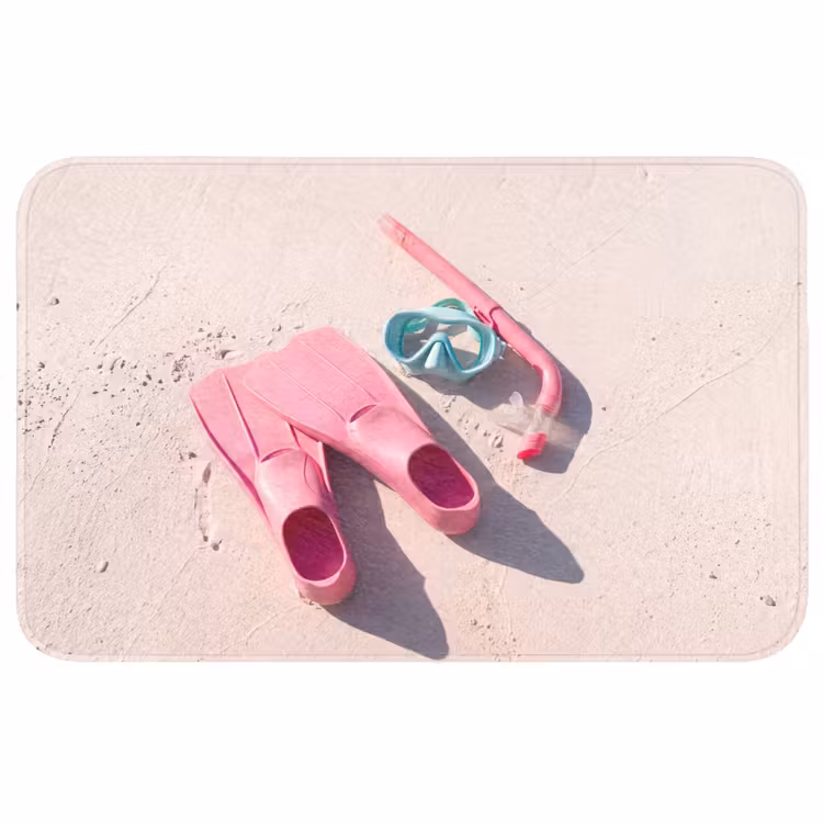 Wc Mat - Snorkelset - Strand - Zomer - Roze — 1