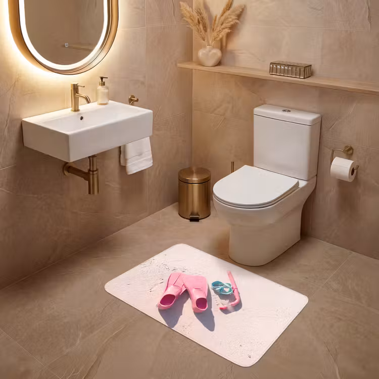 Wc Mat - Snorkelset - Strand - Zomer - Roze — 4