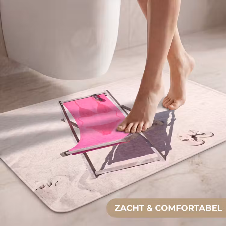 Wc Mat - Strand - Ligstoel - Badkleding - Zomer - Roze — 7