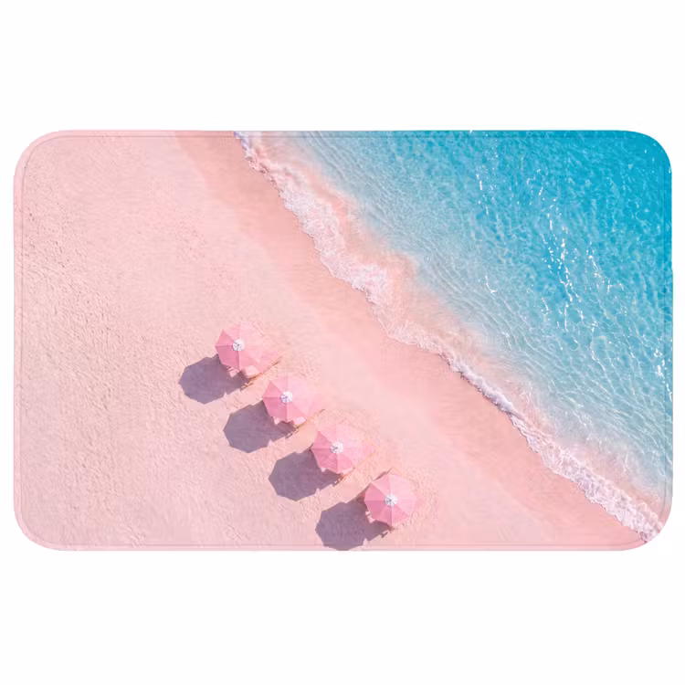 Wc Mat - Strand - Roze zand - Zee - Zomer - Natuur — 1