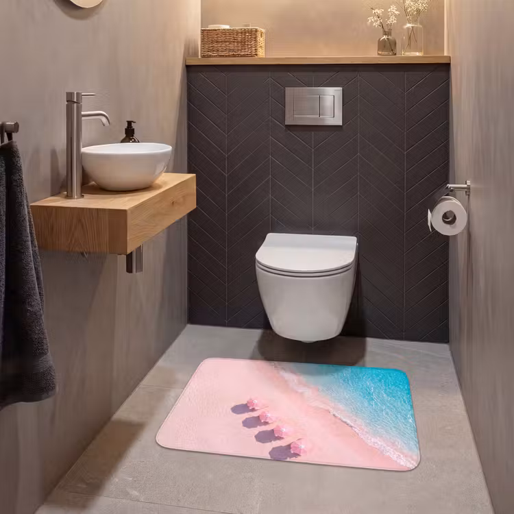 Wc Mat - Strand - Roze zand - Zee - Zomer - Natuur — 2