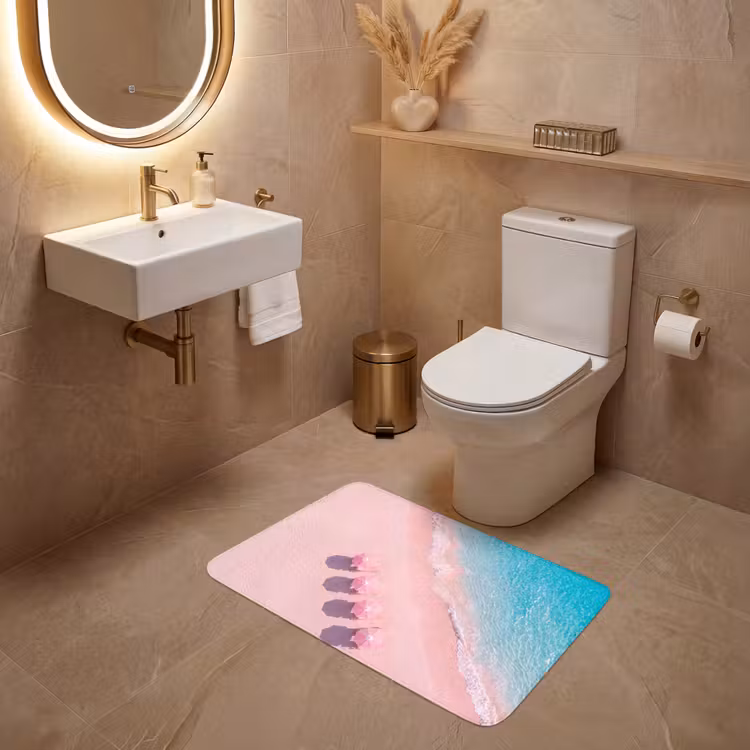 Wc Mat - Strand - Roze zand - Zee - Zomer - Natuur — 4