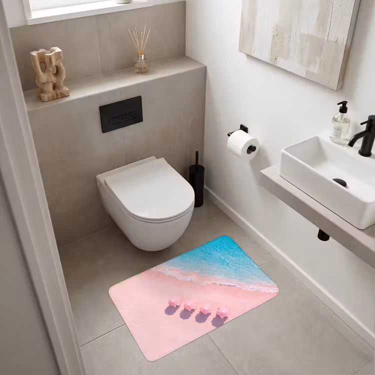 Wc Mat - Strand - Roze zand - Zee - Zomer - Natuur — 6