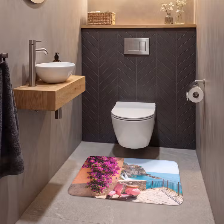 Wc Mat - Voertuig - Roze - Kust - Zomer - Reizen — 2