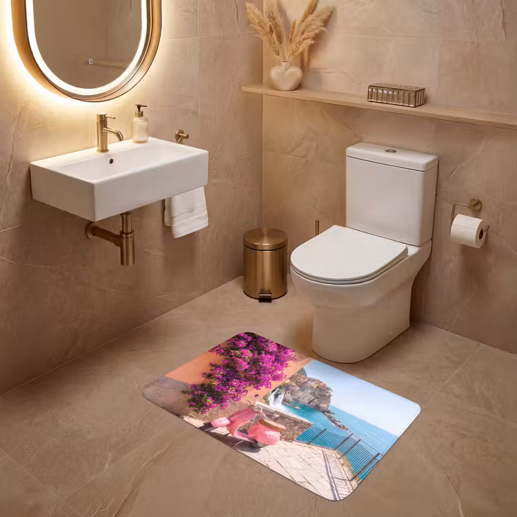 Wc Mat - Voertuig - Roze - Kust - Zomer - Reizen — 4