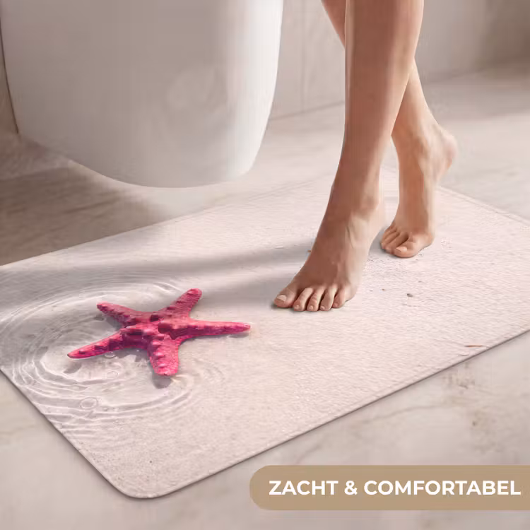 Wc Mat - Zeeleven - Zeester - Strand - Roze - Water — 7