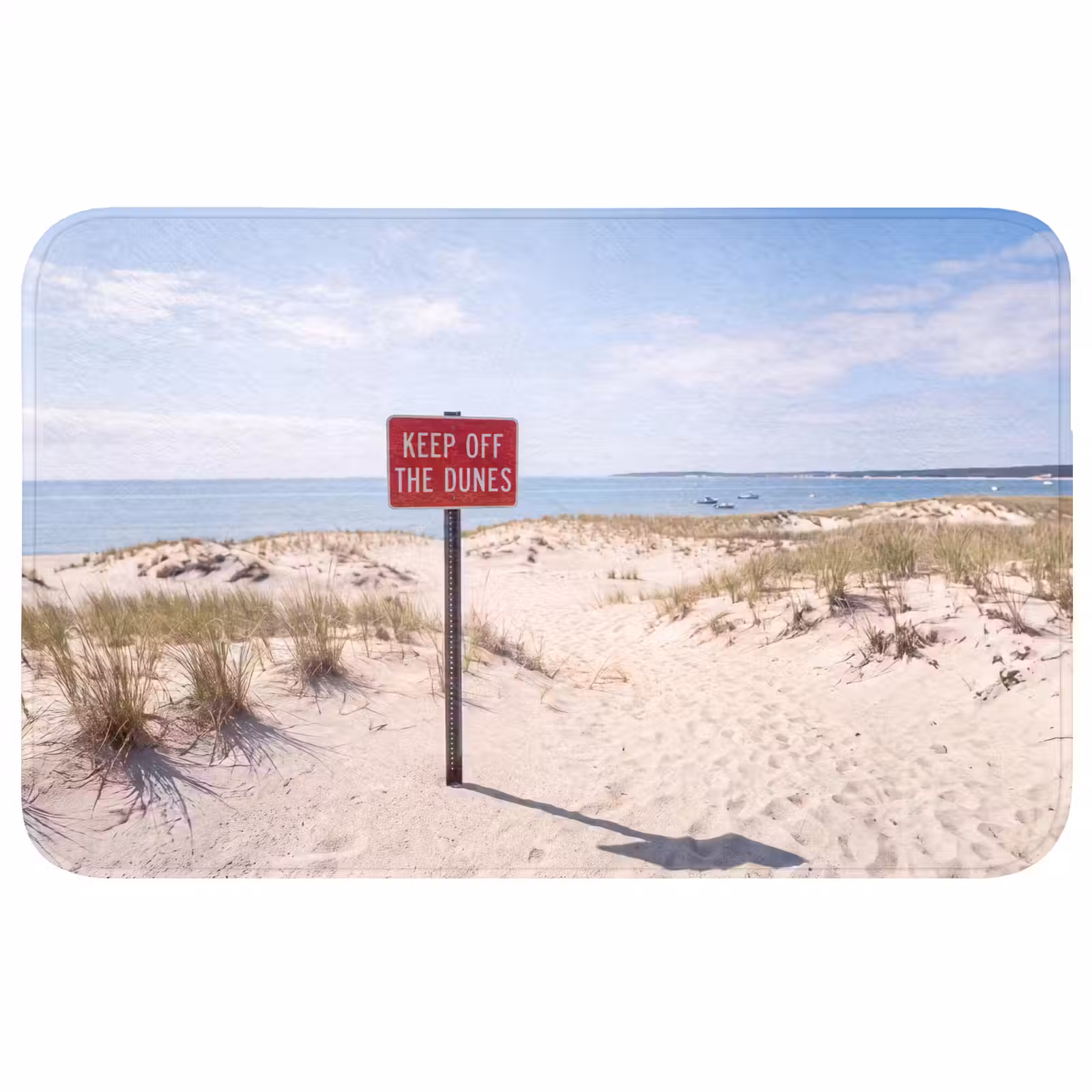 Wc Mat - Duin - Bord - Kust - Landschap - Rood — 1