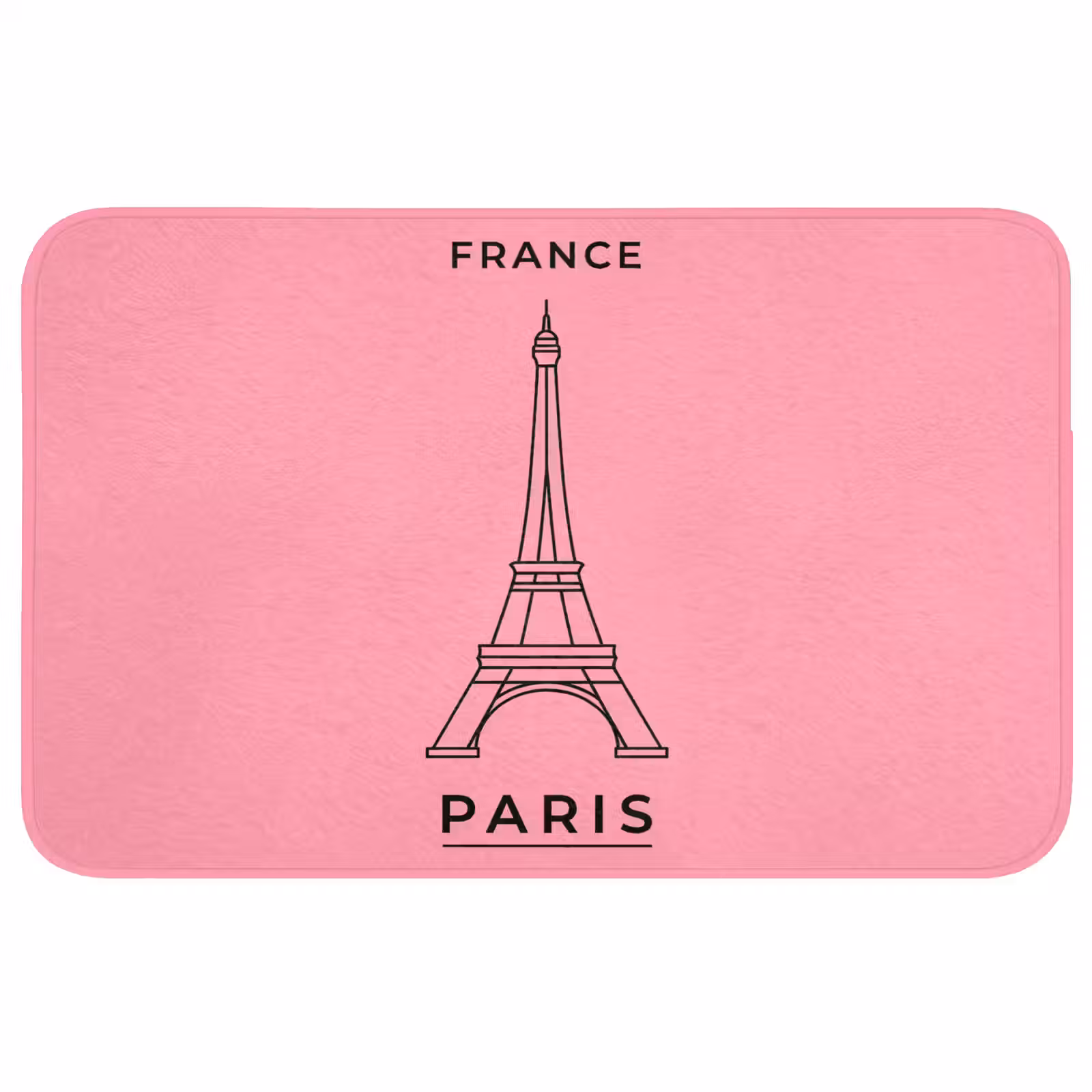 Wc Mat - Eiffeltoren - Parijs - Architectuur - Minimalistisch - Roze — 1