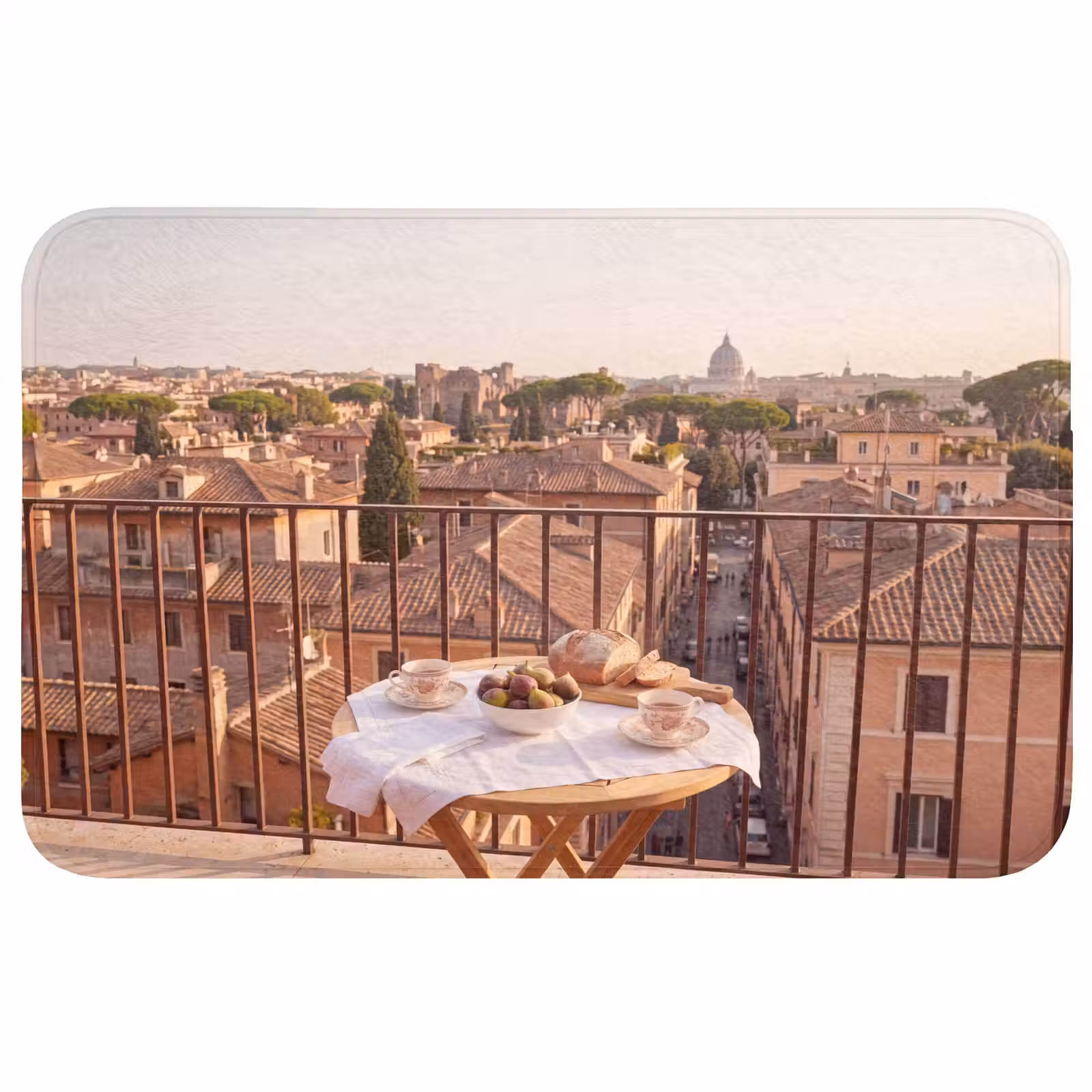 Wc Mat - Eten - Ontbijt - Balkon - Stad - Zonsopgang — 1