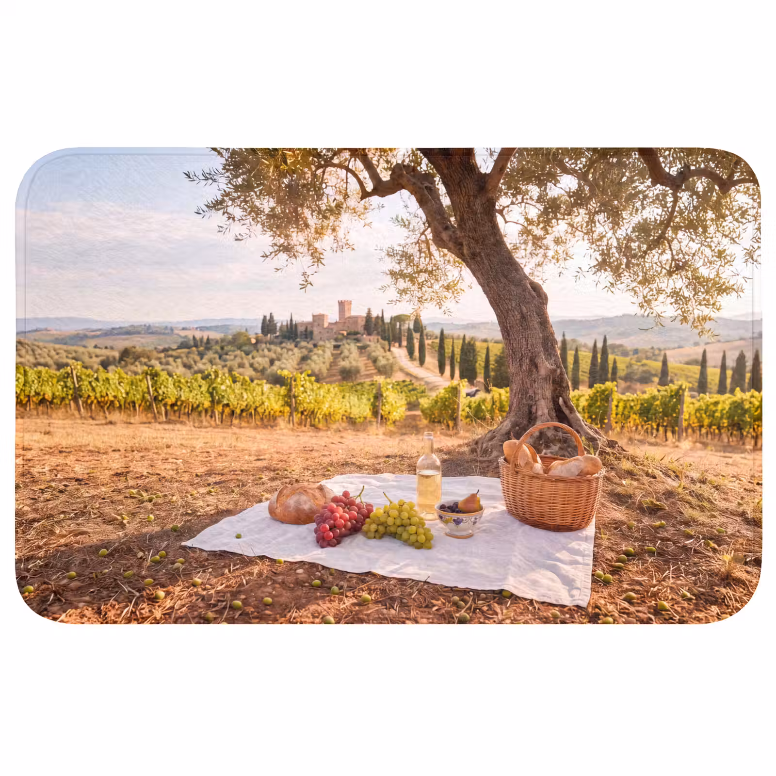 Wc Mat - Picknick - Wijngaard - Landschap - Zomer - Eten — 1