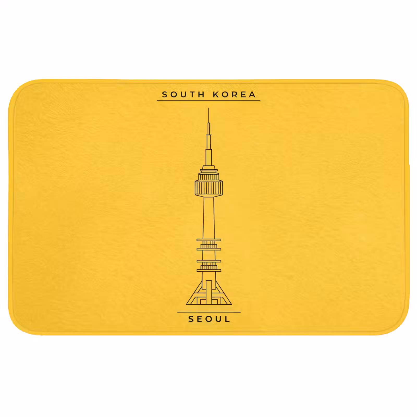 Wc Mat - Toren - Seoul - Architectuur - Minimalistisch - Geel — 1