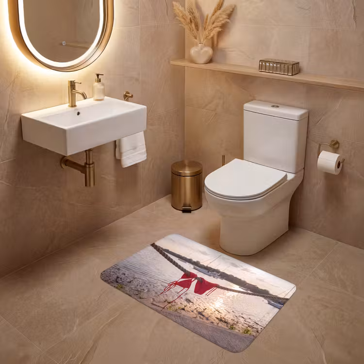 Wc Mat - Badkleding - Rood - Zomer - Water - Zonsondergang — 4