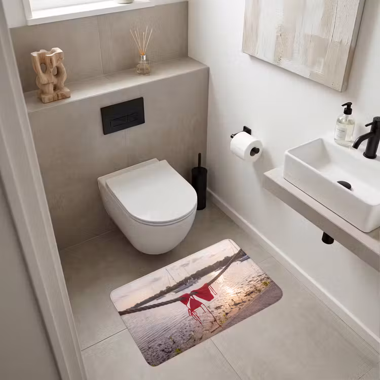 Wc Mat - Badkleding - Rood - Zomer - Water - Zonsondergang — 6