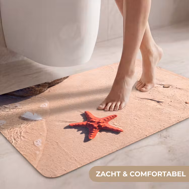 Wc Mat - Dieren - Strand - Zee - Natuur - Rood — 7