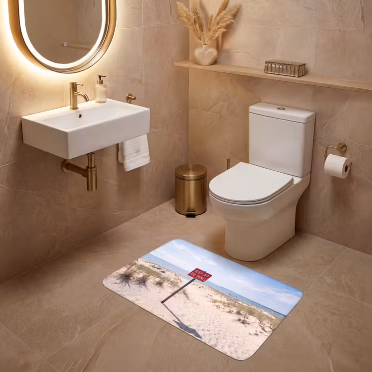 Wc Mat - Duin - Bord - Kust - Landschap - Rood — 4