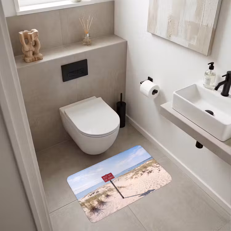 Wc Mat - Duin - Bord - Kust - Landschap - Rood — 6