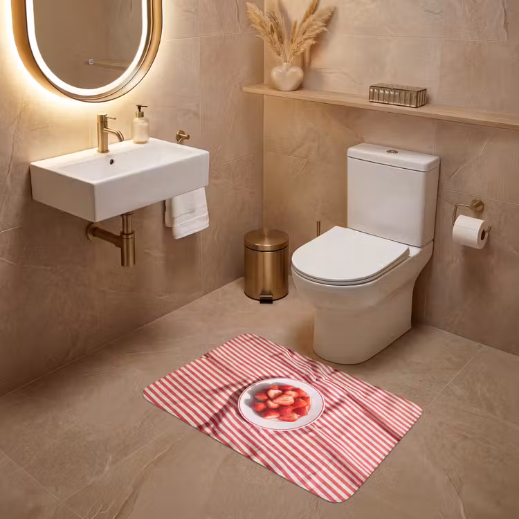 Wc Mat - Eten - Aardbeien - Fruit - Zomer - Rood — 4