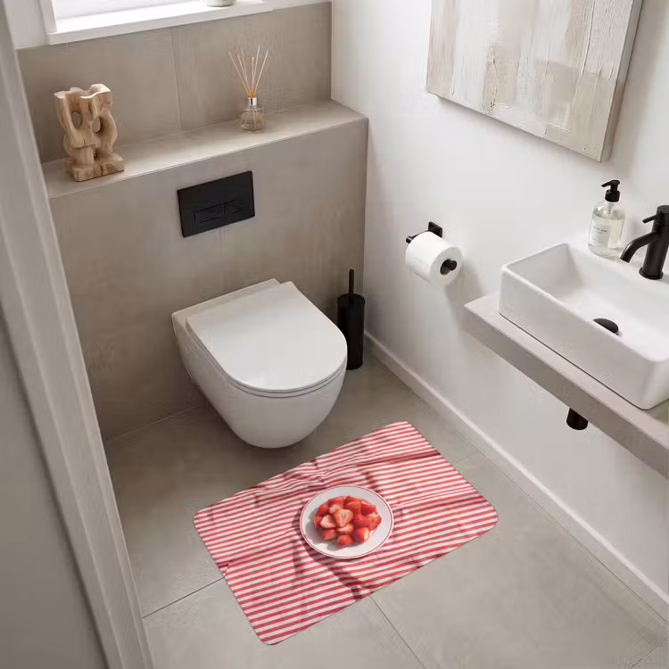 Wc Mat - Eten - Aardbeien - Fruit - Zomer - Rood — 6