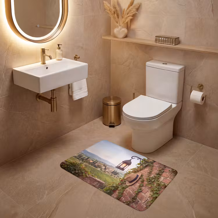 Wc Mat - Lantaarn - Wijngaard - Landschap - Italiaans — 4